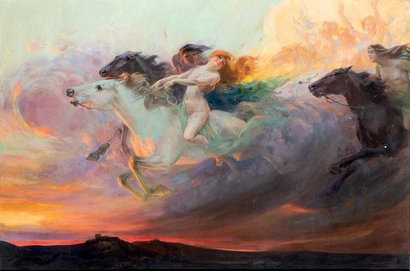 GodsWhisper777's tweet photo. Crepúsculo (Twilight) (1890) by Ulpiano Checa Sanz https://t.co/rFOA7fAsIl