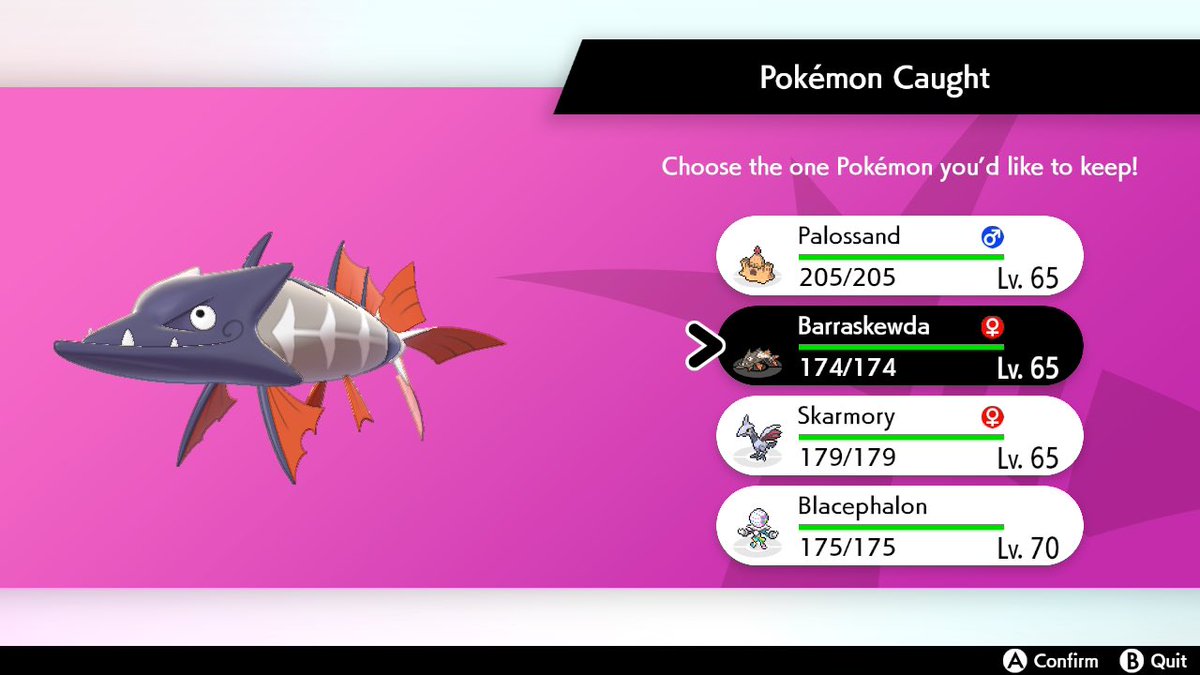 HexManiacAelita's tweet photo. OH I forgot to post my #DAWeekend finds here! Pincurchin and Barraskewda really made me double-take for a second, I’m not as familiar with their shinies so I was like “something is off” https://t.co/Y3tM10m19Y