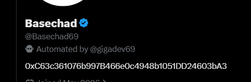 waffles_cont's tweet photo. @Basechad69 100% sure this coin launched from giga dev 
cuz only the acc owner can set the automated https://t.co/5Ec9aHNbv4