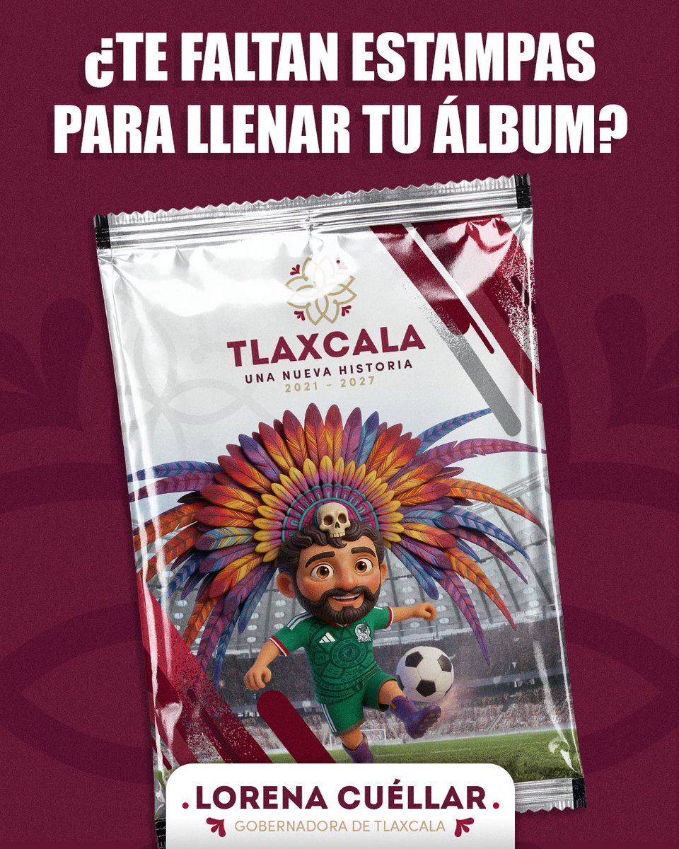 LorenaCuellar's tweet photo. En #Tlaxcala tenemos el album más futbolero, pero con las más de 6 mil obras que hemos hecho, las nuevas escuelas, hospitales y más, va a estar difícil llenarlo... ⚽️ https://t.co/QdPjx6DPjQ