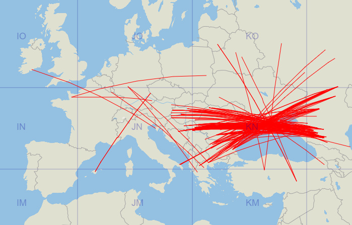 DXMAPS's tweet photo. Maps of the sporadic-E events in Europe on May 24th are available at https://t.co/VbjyrqYIZn and https://t.co/i6TV3vzxUY https://t.co/WFre2n1CW4
