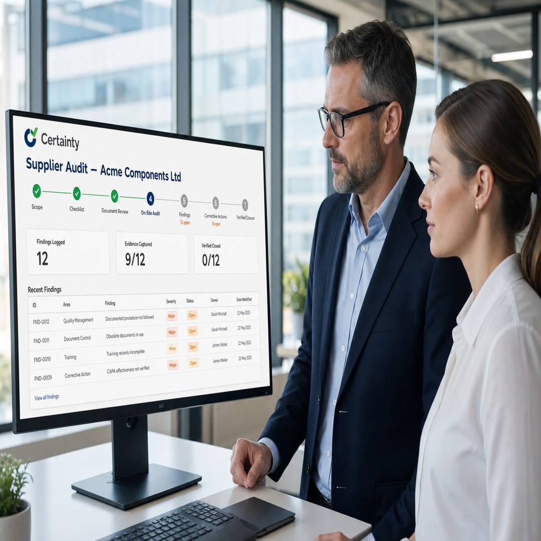 certaintysoft's tweet photo. Most supplier audit programs cover Tier 1 and stop — yet only ~42% of companies can see beyond it. A step-by-step guide to running a supplier audit that holds up in 2026: https://t.co/VAQuvVQhwU #SupplyChain #Procurement https://t.co/SaYYLMwSaJ