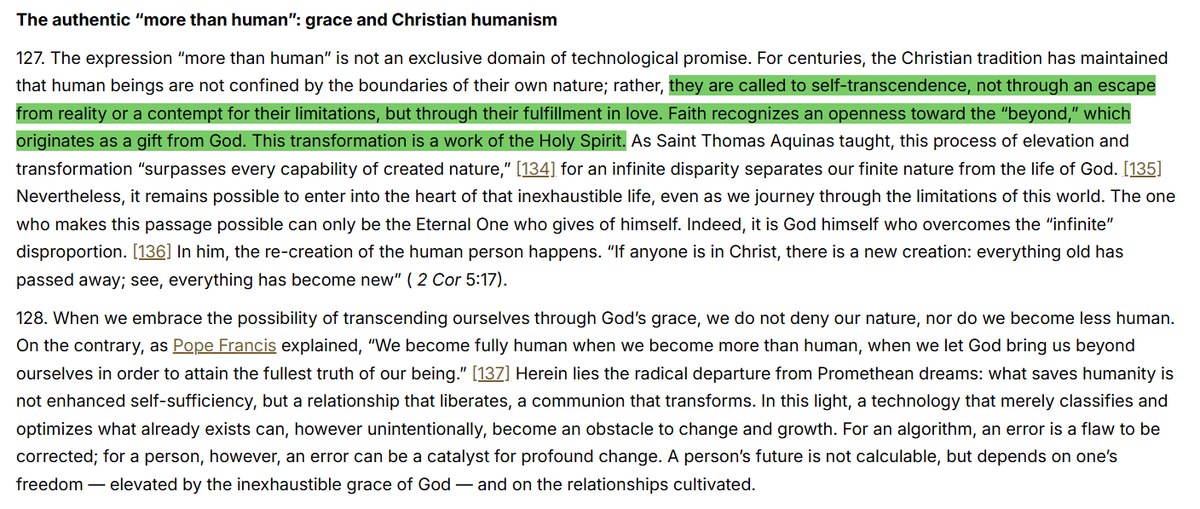 DottedAnt's tweet photo. @den_spirin @ZyMazza interestingly, if one wished to interpret it that way, the encyclical advocates for transhumanism, but only if it's through God https://t.co/EPJ63nQKW6