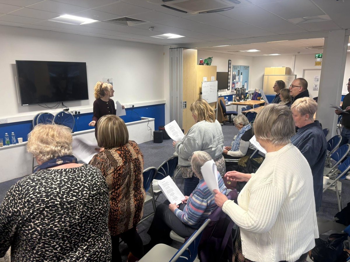 spireitestrust's tweet photo. 🎶 A reminder that the Singing Spireites session is on tomorrow (Wednesday) from 3:30-5pm! 

Only £5 to attend, including tea/coffee. 

See you there! 👀 https://t.co/O4eJ1PyCRe