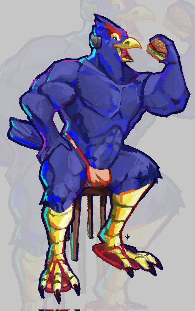DimensionalTor1's tweet photo. Chilled Falco drawing. Lowkey love this brush. :3 https://t.co/ip8BkQqhks