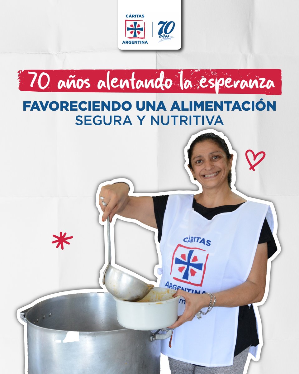 CaritasAR's tweet photo. En Cáritas alentamos la esperanza acompañando a personas y familias en el acceso a una alimentación segura y nutritiva.

Desde un enfoque integral, trabajamos para fortalecer la seguridad alimentaria, mejorar la calidad nutricional y sostener espacios de encuentro, cuidado y acompañamiento comunitario. 🩵

Sumate a la #ColectaAnualDeCáritas

Doná en https://t.co/JhEKQE2XUk 

Cáritas Argentina, 70 años alentando la esperanza.

#somoscaritasarg