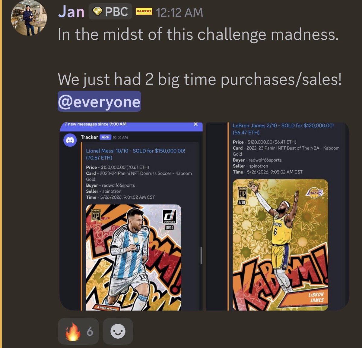 0DCL0's tweet photo. @nytimes @TheAthletic Congrats! Digital licensed sports #PaniniBlockchain @paninitracker also heating up in the last 6 months too! Some of the sales in the past 15 minutes!! Don’t miss the train!! https://t.co/gcUssnd7OF