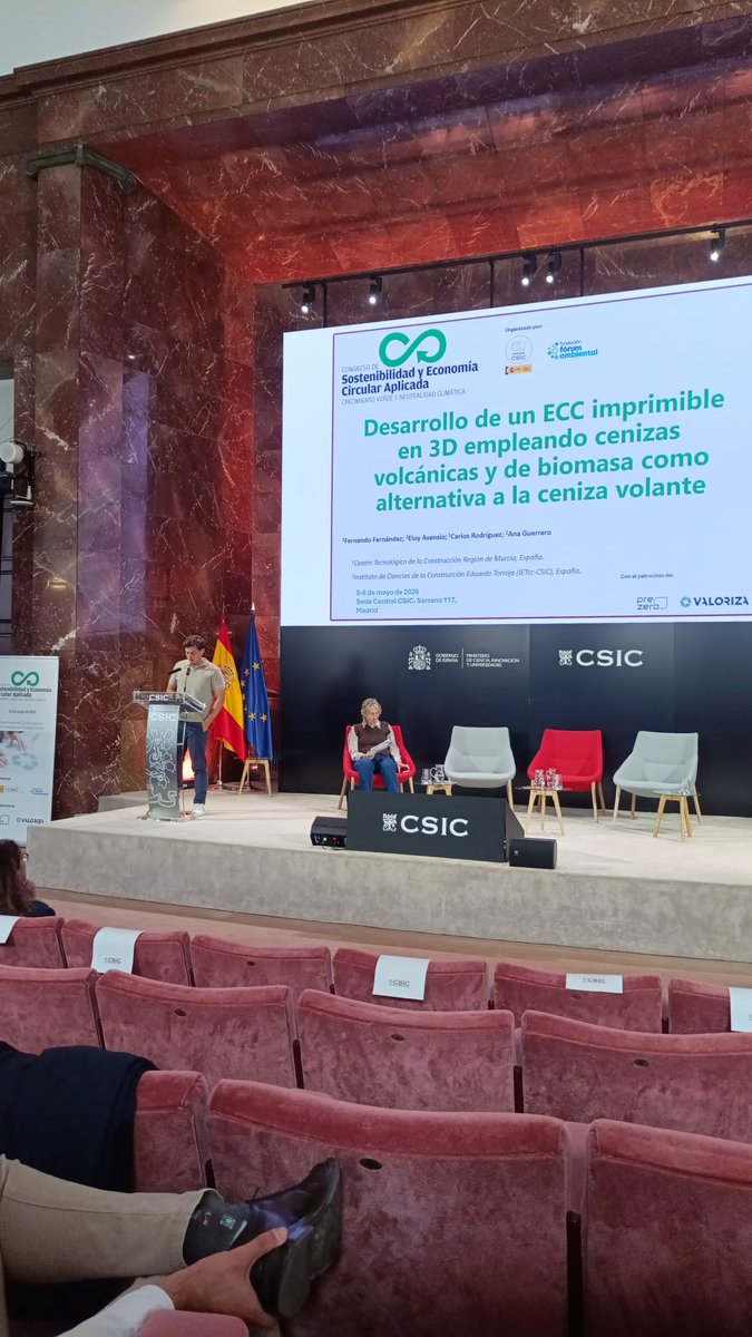 CTCON's tweet photo. La economía circular aplicada a la edificación estuvo presente en #CSECA con una presentación sobre nuestro proyecto #MORTEN3D sobre ECC imprimibles en 3D con ceniza volcánica y biomasa como alternativas a la ceniza volante. 🧱

Más información: https://t.co/rpUqilZOlp https://t.co/AplXGr4814
