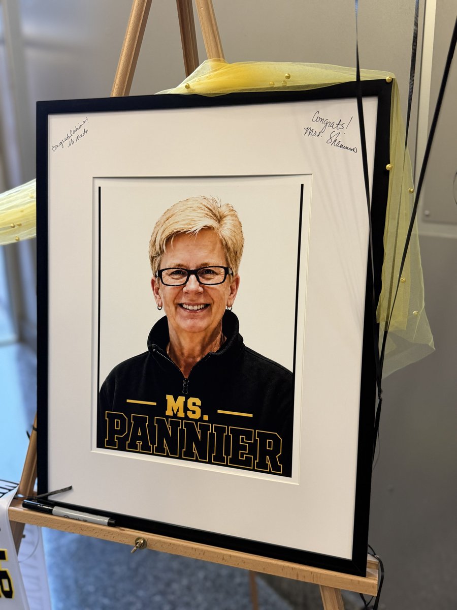 MerriweatherEDU's tweet photo. Happy Retirement to Ms. Pannier! 🎉 Thank you for the love, guidance, and support you’ve given generations of Sutton students and families as our 8th Grade Counselor. You will truly be missed! 💛 #SuttonStrong @SuttonCougars https://t.co/weGhqi1FyW