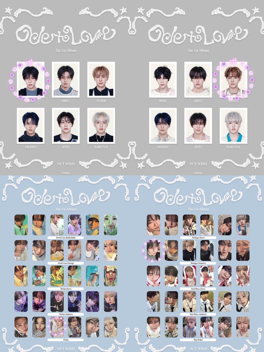3caUz's tweet photo. NCT WISH nctwish Ode to Love  ウィシ 特典 トレカ 封入 交換 

譲 シオン リク リョウ サクヤ

求 2枚目 シオン ユウシ

⚠️サクヤ初期傷あり

郵送での交換または7/8.7/12手渡し可能です🙆‍♀️

お気軽にDMまたはリプお願いいたします🙇🏻‍♀️ https://t.co/HkUIzYawkT