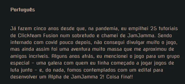 bamma_studio's tweet photo. Fiz um postzinho na página do JamJamma 1 anunciando o segundo jogo! Não acho o tuirer muito uma rede de postar minha cara, então acho que é uma boa hora pra contar que lá também tem o trailer do nosso curta documental :)  https://t.co/ydVJaGZp01 https://t.co/uiBF1BiIwn