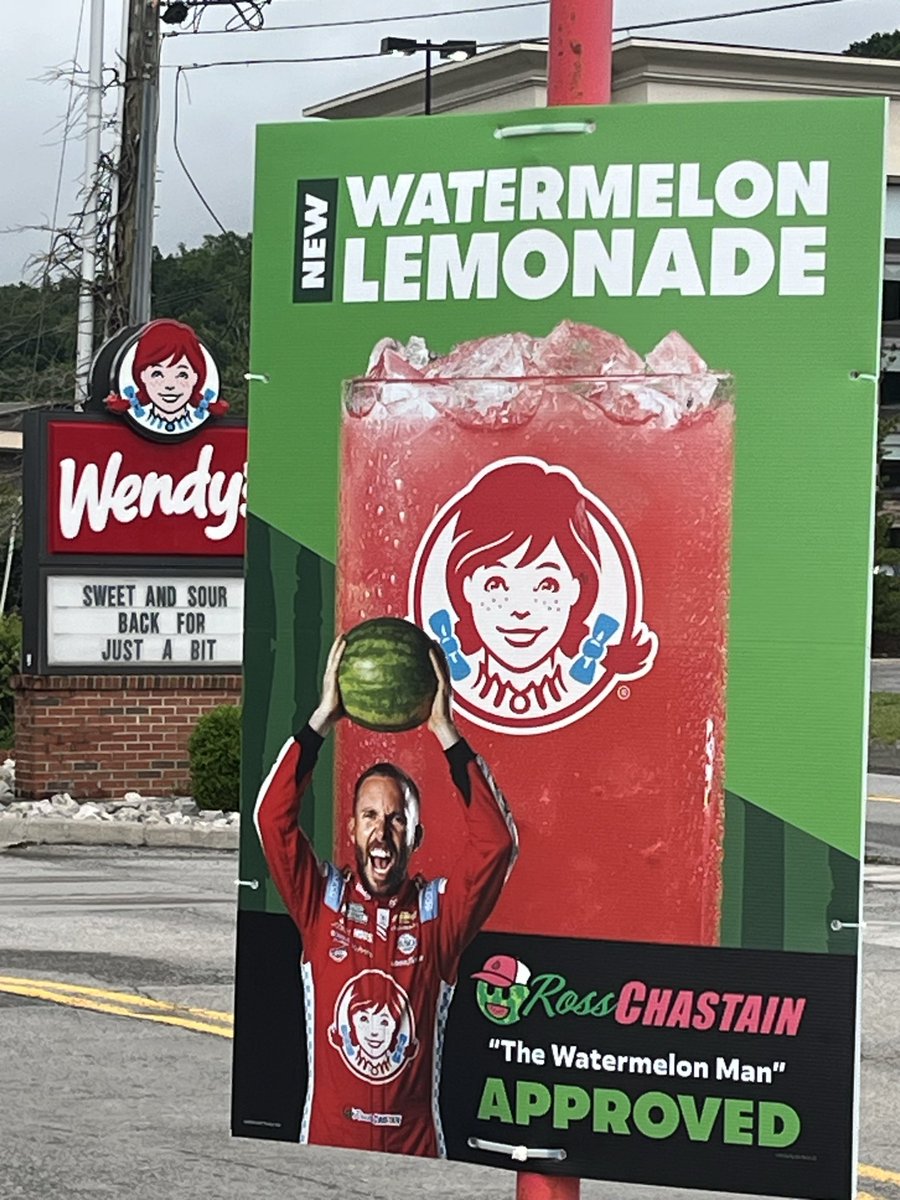 JeffFromWV's tweet photo. You love to see it! @RossChastain @Wendys @TeamTrackhouse #nascar https://t.co/9wlbMq2fXd