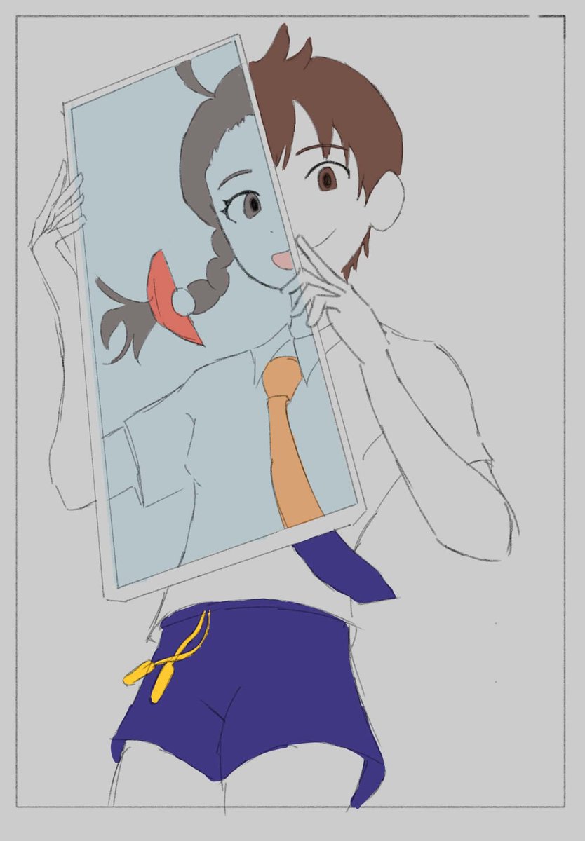 WishiFishiFishi's tweet photo. stupid aohr sketch from ref I saw on pinterest https://t.co/V1KeRpLmIA
