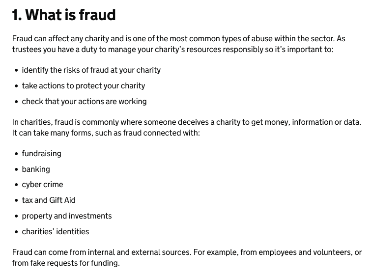 AssociationRPDs's tweet photo. "Fraud can come from internal and external sources.
For example, from employees and volunteers, or from fake requests for funding."
See link to full guidance below ⤵️ https://t.co/KDaeBtVilO
