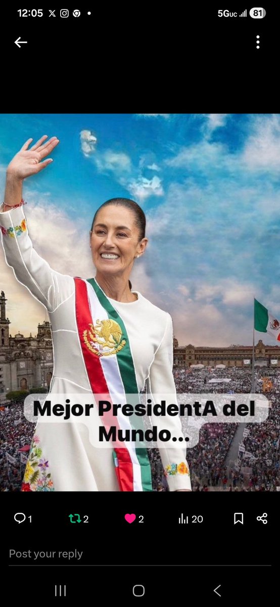 patirojas4T's tweet photo. @Claudiashein Gracias a la Vida♥️AlAmor Del Creador porque 2018 llegó un Hombre50AñosDeLucha💪La Honestidad🙏Ganó #Obradorismo LoLogró #PdteAmlo #4TConMorena que por siglos décadas México abusado descriminado saqueado por los monstrous de la mafia del poder pri panyaliados que no es un secreto https://t.co/HVzgIGszxJ