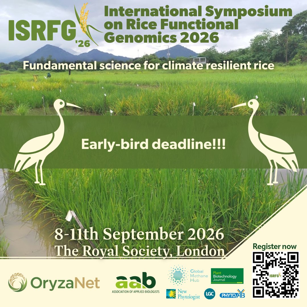 AABiologists's tweet photo. 🦜Early-bird Rates 🦜

With a packed programme (&amp; more to be announced in the coming weeks!) don't miss you chance to join us at the Royal Society of London, 8 - 11th September for ISRFG 2026 🌾

💸 Register by 15th June to save up to £120!! https://t.co/GCpknz7ZyK