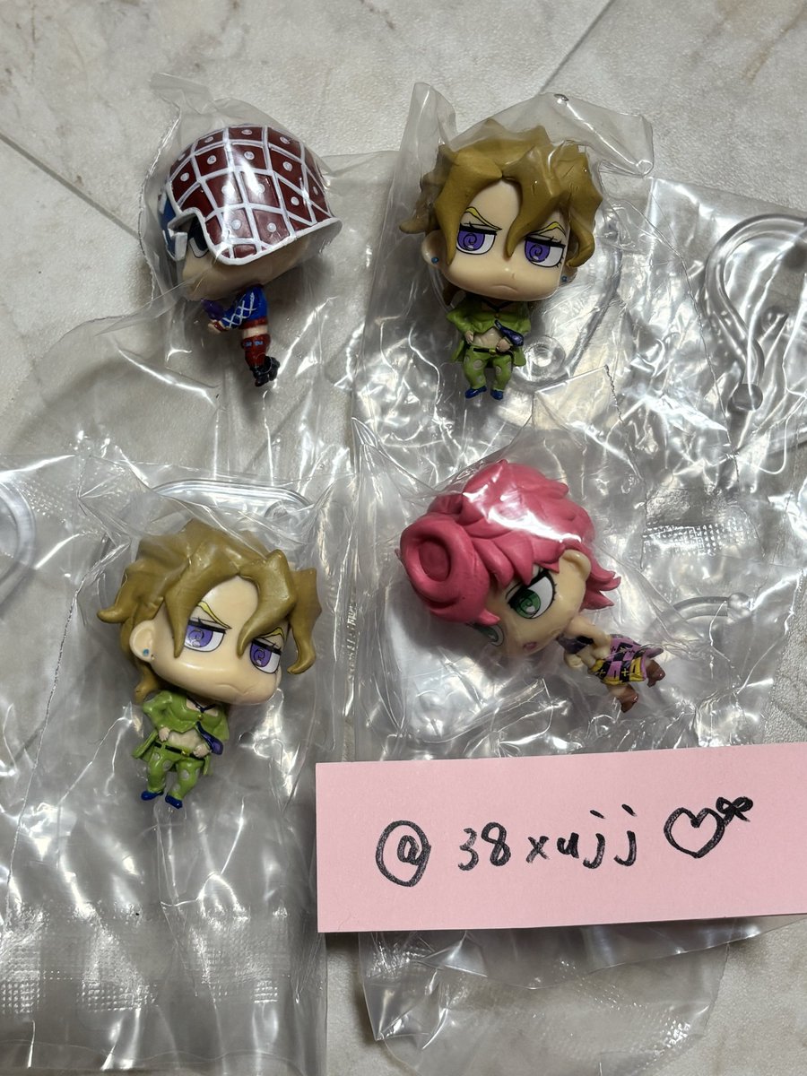38xujj's tweet photo. 【交換】ジョジョの奇妙な冒険 カプセルフィギュアコレクション RE-Collect05

【譲】トリッシュ、ミスタ、フーゴ
【求】ジョルノ

郵送でのお取引希望です
検索からもお気軽にお声掛けください🙇‍♀️ https://t.co/jTYSeqGFZ8