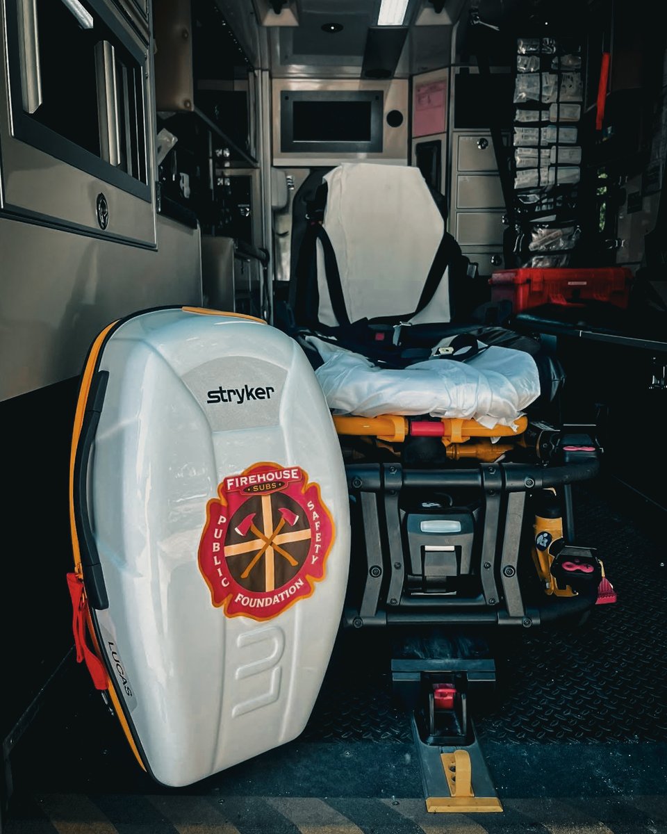 savinglives's tweet photo. When every second matters, the right tools make all the difference 🚒 We recently donated an automated chest compression system to Ashaway Ambulance Association in Rhode Island, allowing contactless CPR to be performed safely while patients are transported to the hospital. https://t.co/Zu1CXZ35Hw
