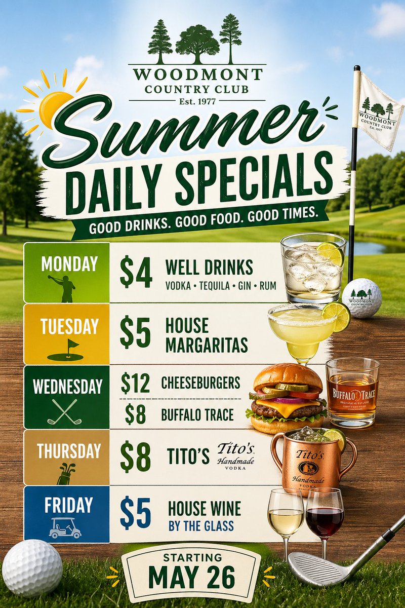 TNLCOC's tweet photo. Summer specials at Woodmont Country Club Tamarac
#Tamarac #NorthLauderdale #Broward #golf @TamaracTalk https://t.co/WRGY9tZ0DK