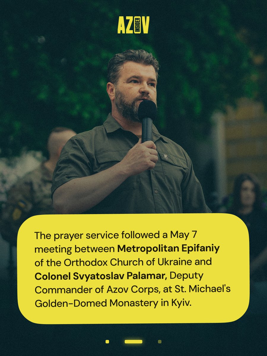AzovInsider's tweet photo. On May 17, an interfaith prayer service for captive Azov defenders was held at the Kyiv-Pechersk Lavra, bringing together representatives of multiple Christian churches, servicemembers, and POW families. It followed a May 7 meeting between Metropolitan Epifaniy and Azov Corps https://t.co/1AycXT6rGN