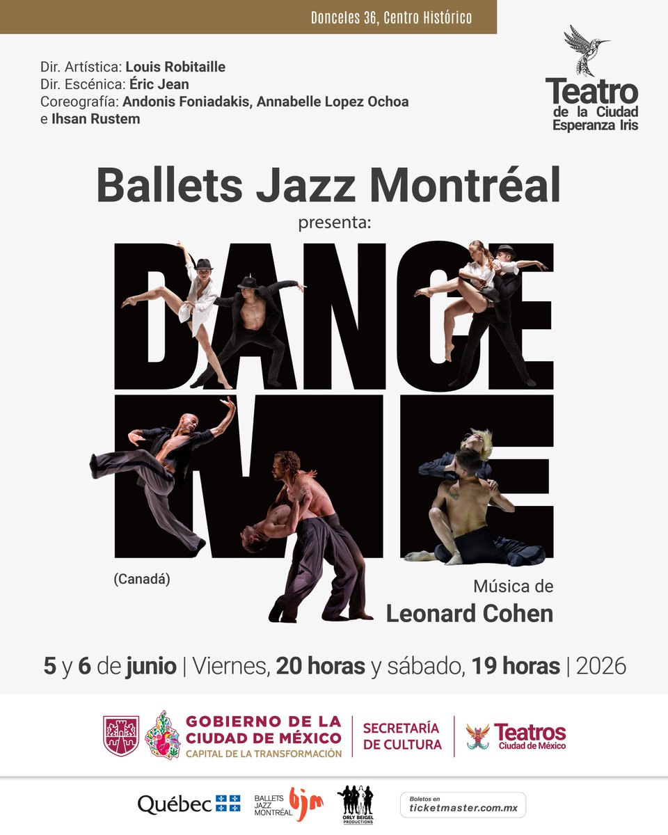 TeatrosCDMX's tweet photo. Para quienes aman a Cohen… y para quienes están por descubrirlo 🌌 una experiencia hipnótica de danza, iluminación y videografía transformando sus canciones más icónicas en un viaje escénico 
📍 Teatro de la Ciudad Esperanza Iris
📅 5 y 6  junio
🎟️https://t.co/OLF1mgRe9D https://t.co/YOl7OXhPmR