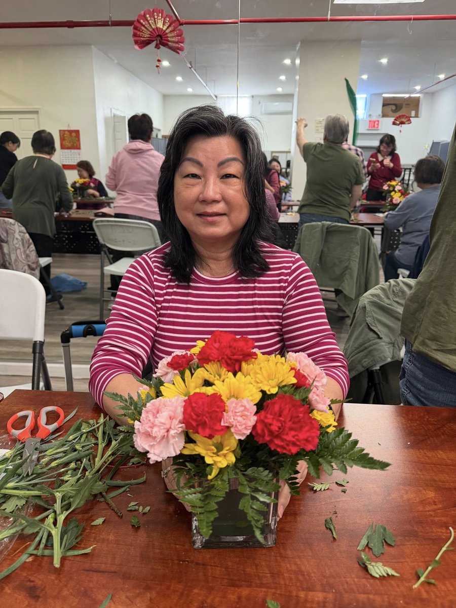 Uca_inc's tweet photo. The flower arrangement workshop brought out the creativity and joy of our seniors! 🌸 

They created beautiful floral designs under the guidance of Sue from 8 Avenue Florist! 🩷 https://t.co/DDYUViQeAl