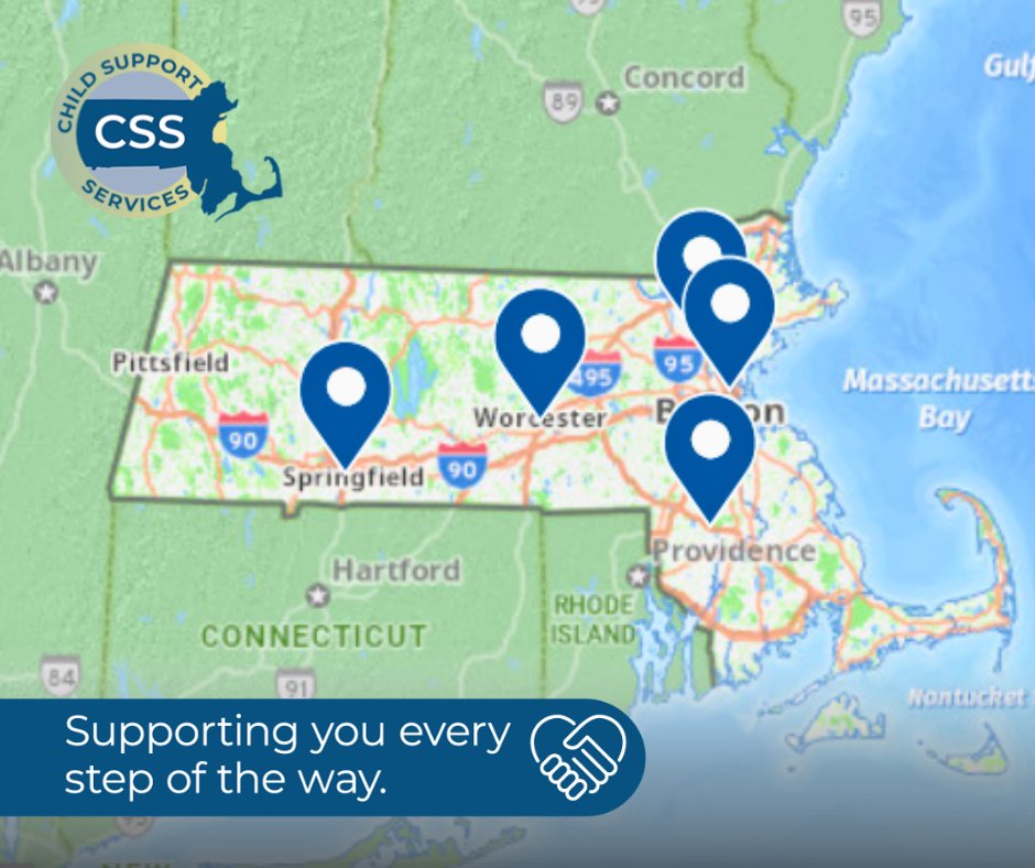 MAChildSupport's tweet photo. Looking for an office near you? We have staff throughout Massachusetts ready to help you. #InPersonSupport #FindUs #Families #ChildSupport https://t.co/6QuZlh8YrY https://t.co/mmrru3C7qf