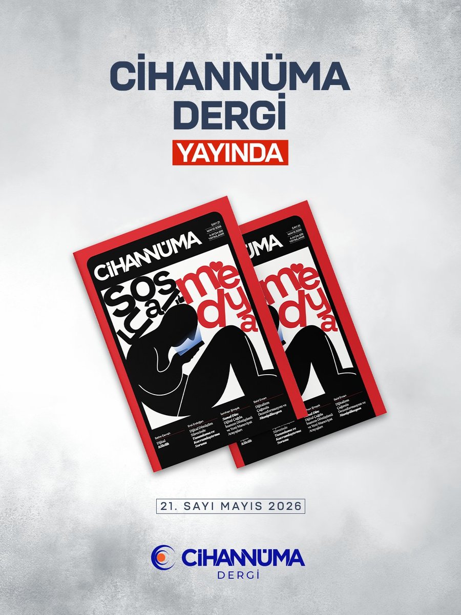 Cihannumader's tweet photo. Cihannüma derginin "Sosyal Medya" konulu 21. sayısı yayında!

🔗https://t.co/S2DdijUGUS https://t.co/JFI5BGTWuk