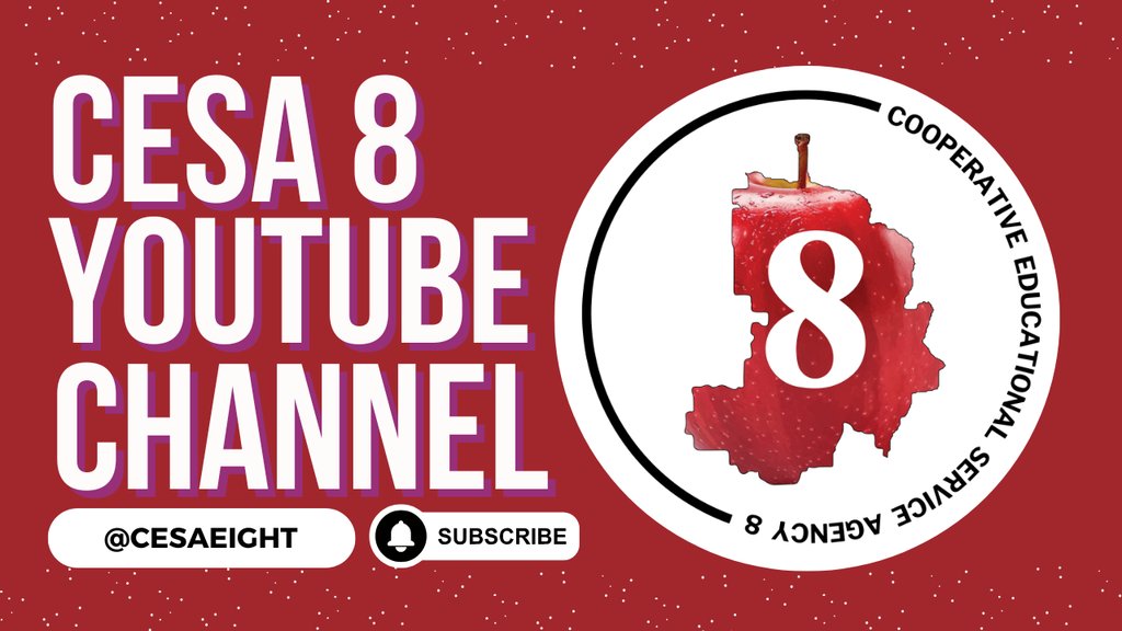 CESAeight's tweet photo. 🎥 Subscribe to the CESA 8 YouTube Channel for stories from our schools,  educational resources, and videos showcasing the great work happening across our region! @CESAEight #CESA8 https://t.co/PQ4OcNY9Gv