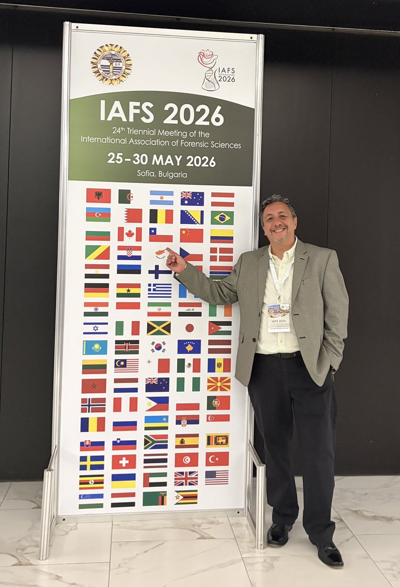 FORENSIK_SA's tweet photo. Participantes de 84 países se reúnen en el Centro de la Cultura de Sofía (Bulgaria) para el 24° Congreso de la International Association of Forensic Sciences #iafs2026 
Chile nuevamente presente con nuestro director médico, Dr. Leonardo González Wilhelm https://t.co/bOoceQBQnj