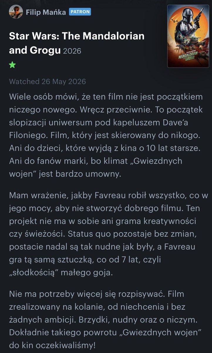 lysy_z_marvela's tweet photo. Paskudny goyslop bez żadnych ambicji czy chęci. Niestety, taka przyszłość czeka tę markę. W wielu momentach aż zatęskniłem za Abramsem. https://t.co/eifO8Nvav1