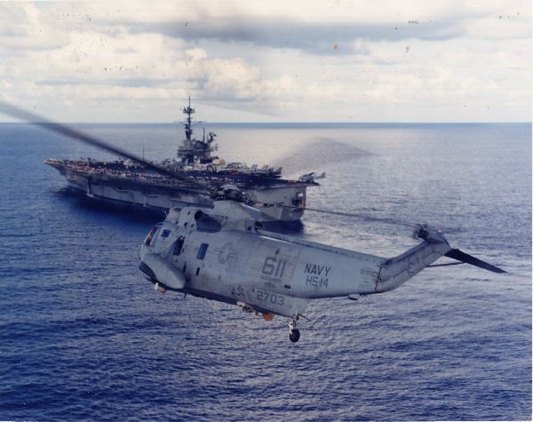 FriendsofNavAir's tweet photo. Welcome Back, Bubbas!

An SH-3A assigned to the Chargers of HS-14 returns to Ranger, date unknown. US Navy photo.

Let's all have a great, Nav Air week! https://t.co/08ZdCVsJUj