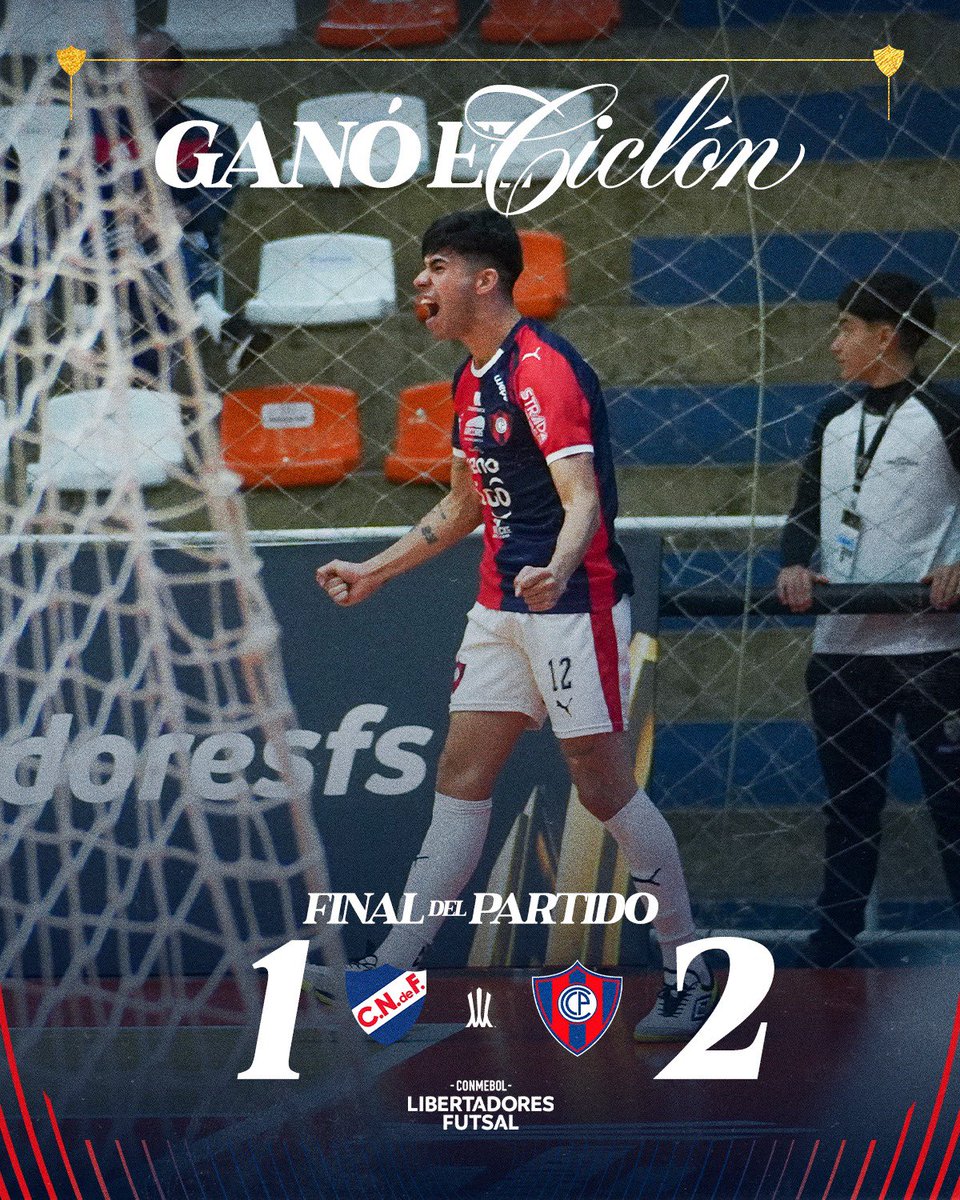 CerroFutsalFIFA's tweet photo. 🏟️ ¡Final del partido!

💙❤️¡VICTORIA DEL CICLÓN!💙❤️

1-2 | #NACxCCP

🌪️ #𝑪𝒐𝒏𝑻𝒐𝒅𝒐𝑪𝒊𝒄𝒍𝒐́𝒏 🔵🔴 https://t.co/EuGmODzuGZ