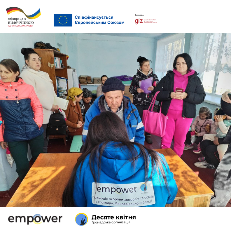 TheTenthOfApril's tweet photo. The CO “The Tenth April” is launching a new project: “Multi-sectoral support for people affected by the war in the Khersonska, Mykolaivska, and Odeska oblasts,” with support from the German government and the EU. https://t.co/mIsvrjKjMd