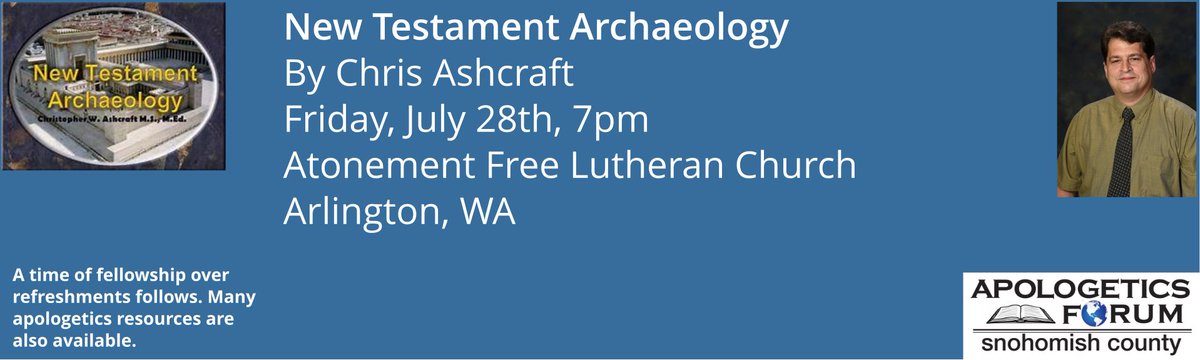 ApolForumSC's tweet photo. Apologetics Forum Reminder: Dr. Tom Hoyle Speaking on Friday, May 29 at 7:00 PM - https://t.co/yxUaLYgjP0 https://t.co/DKmcEG9rzb