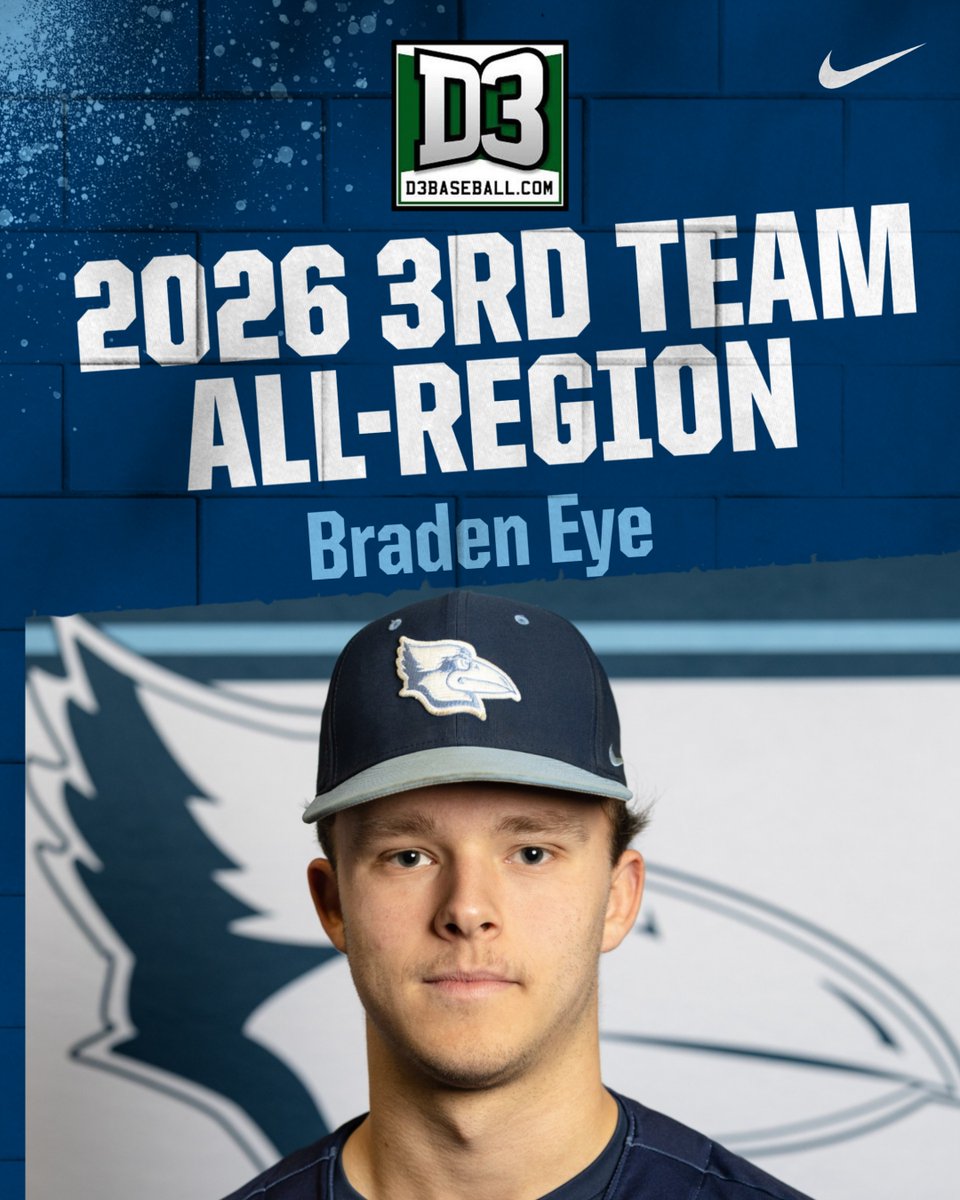 WC_BlueJays's tweet photo. Congratulations to Braden Eye on being named to the 
2026 @d3baseball.com All-Region team!

https://t.co/xi3J4lA2cQ https://t.co/dqu7Qe06sk