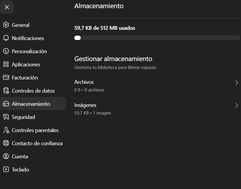 damiande's tweet photo. Actualmente ChatGPT ofrece 512MB de almacenamiento para archivos / imágenes que subimos para análisis y proyectos. https://t.co/LFjM3ohbKP