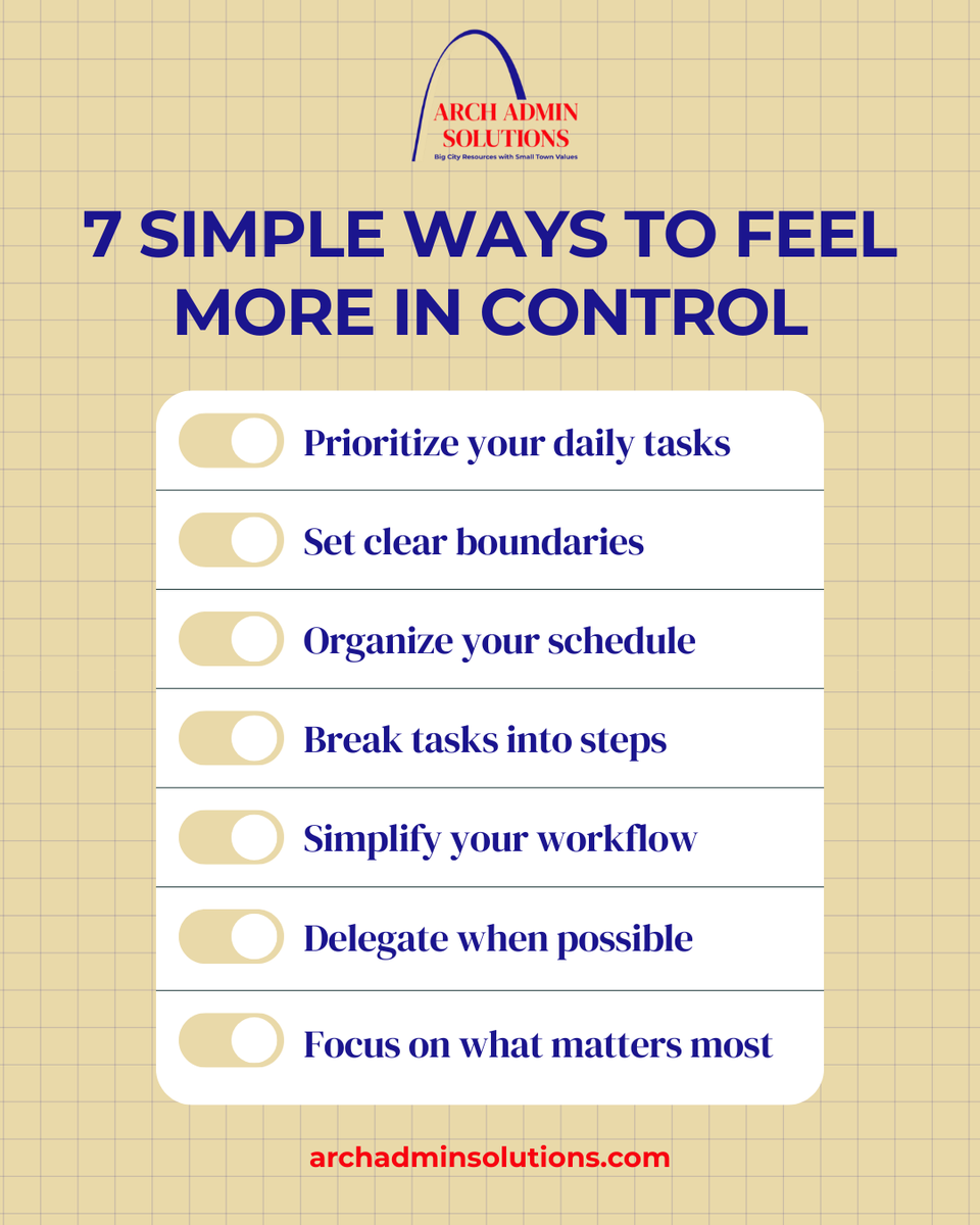 BeaconVirtual's tweet photo. In my latest blog, I break down 7 practical ways to help you feel more in control of your work and home life without adding more stress to your day. This guide will help you reset and refocus on what truly matters. You can read it at https://t.co/kW9oI8Vvjc https://t.co/ZrNrULF8BT