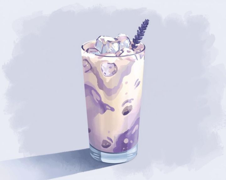 OversethHaleigh's tweet photo. Art of the Day! "Lavender Cream Latte". Buy at: https://t.co/xSUDr6ij45 https://t.co/yAiph9XwY7