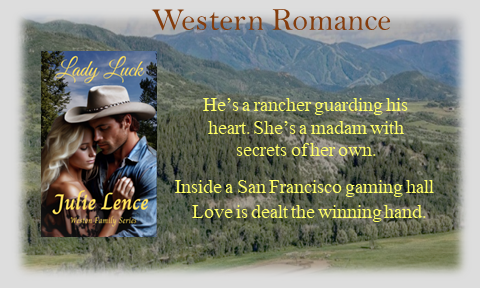 JulieLence's tweet photo. #TuesdayReading 
Lady Luck:
#cowboyromance #BookBoost #IARTG #westernromance #BarbaryCoast #BookPromo #KindleUnlimited
https://t.co/MV6V2T73s8 https://t.co/ksYG91HUYh