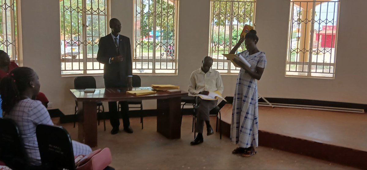 LocalPallisa's tweet photo. Newly recruited Education Assistant II officers yesterday 25/05/2026 took oath at the District Council Chambers. Deputy CAO Areu Simon Peter urged them to uphold professionalism and follow the Local Government Act in service delivery. https://t.co/hHvY174aUT
