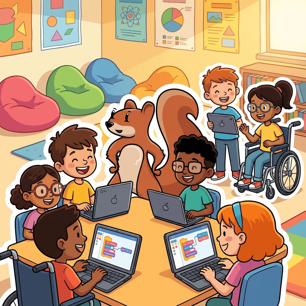 codehop_'s tweet photo. Every student deserves to learn CS — not someday, but right now. 🌟 CodeHop makes it possible with ready-to-go lessons any teacher can lead, on any device. K-5 CS for every classroom. 🐿️

#CodeHop #CSforAll #ElementaryCS https://t.co/kMb2N2ExBQ