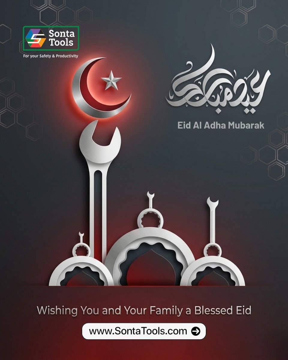 SontaSolutions's tweet photo. 🌙✨ Celebrating Eid with Strength & Precision.

This Eid, Sonta Tools wishes you success, prosperity, and endless achievements — powered with the same precision, reliability, and performance that drive every professional project.

Eid Mubarak from the Sonta Tools Family 🤍

🌐 Visit Us: https://t.co/V7976mwie2

#EidMubarak #CelebratingEid  #Dubai #UAE #MiddleEastBusiness #PremiumTools #TrustedPerformance #EidInUAE #eidaladha