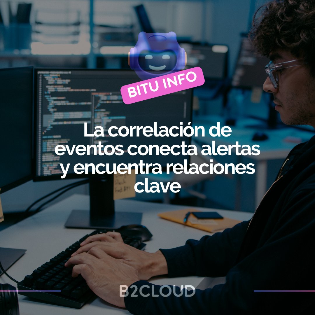 b2cloudtech's tweet photo. 🔎 ¿Qué es la correlación de eventos?
Es el proceso que permite conectar alertas y detectar patrones para identificar amenazas reales más rápido.
✅menos falsos positivos
✅mayor visibilidad
✅mejor respuesta ante incidentes
En B2CLOUD ayudamos a fortalecer la seguridad y monitoreo de los entornos IT. ☁️🔐
#CyberSecurity #SOC #B2CLOUD