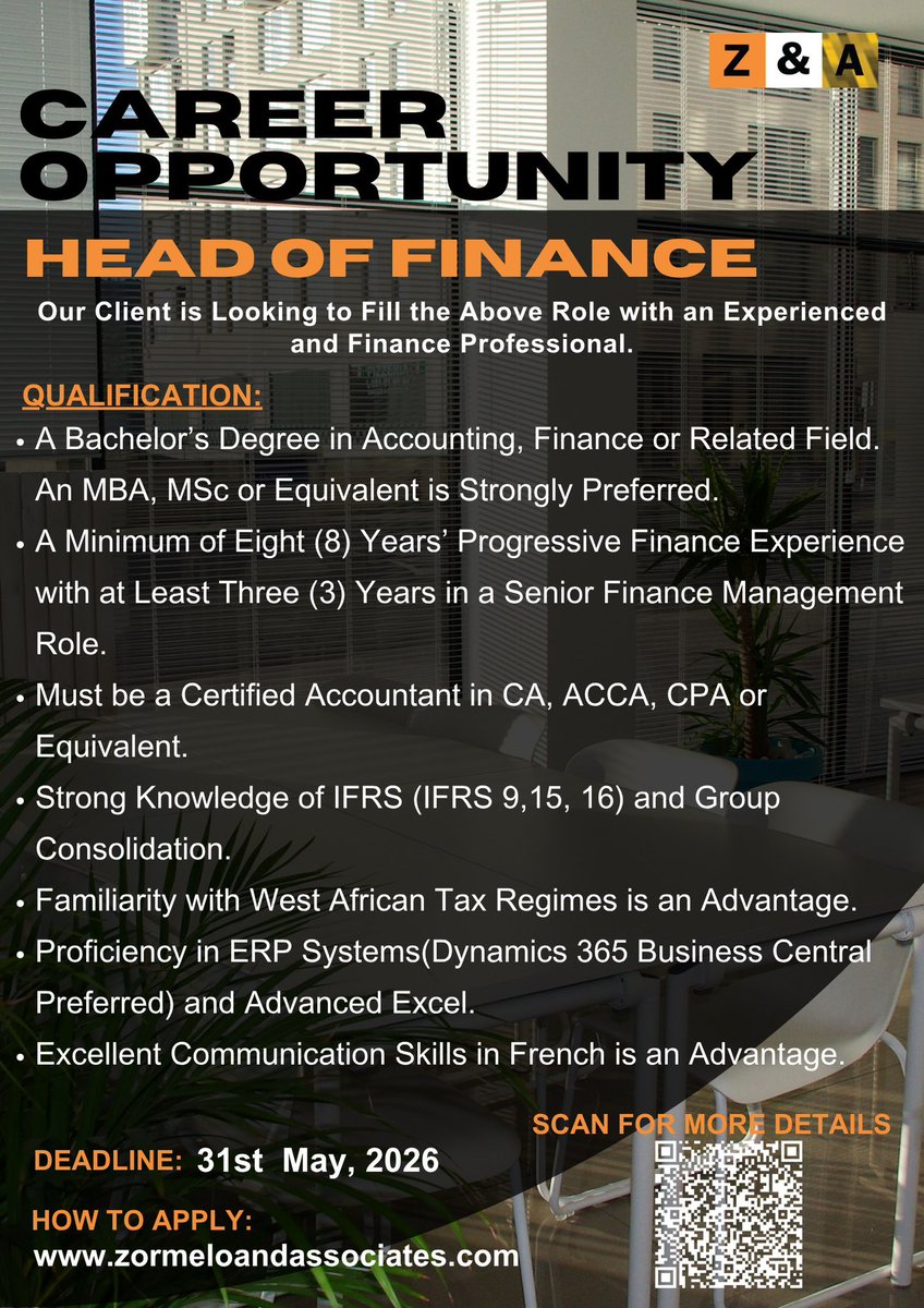 ZormeloAndAssoc's tweet photo. Career Opportunity!!!

Don’t miss out. APPLY NOW!

To apply, scan the QR Code or tap on the link provided (https://t.co/wJjMhxgdEd) https://t.co/921jEH6IRu
