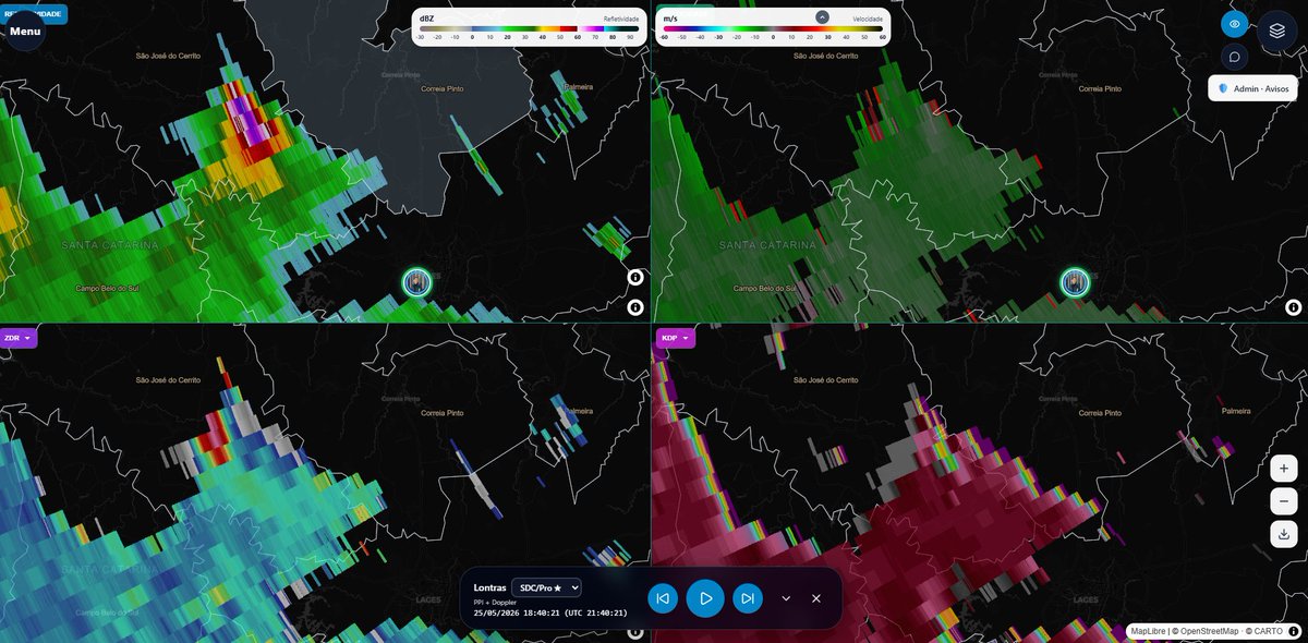 lucaschaser's tweet photo. Yesterday, numerous supercells formed along the Level 1 risk area issued in the Prevots Outlook. Several rotating storms produced large and giant hail. It was great to track them with high-quality radars.

Follow along at: https://t.co/PAsOyndOsS https://t.co/3xuM4NpUyr