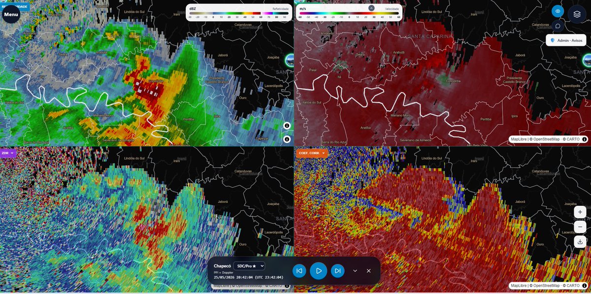 lucaschaser's tweet photo. Yesterday, numerous supercells formed along the Level 1 risk area issued in the Prevots Outlook. Several rotating storms produced large and giant hail. It was great to track them with high-quality radars.

Follow along at: https://t.co/PAsOyndOsS https://t.co/3xuM4NpUyr