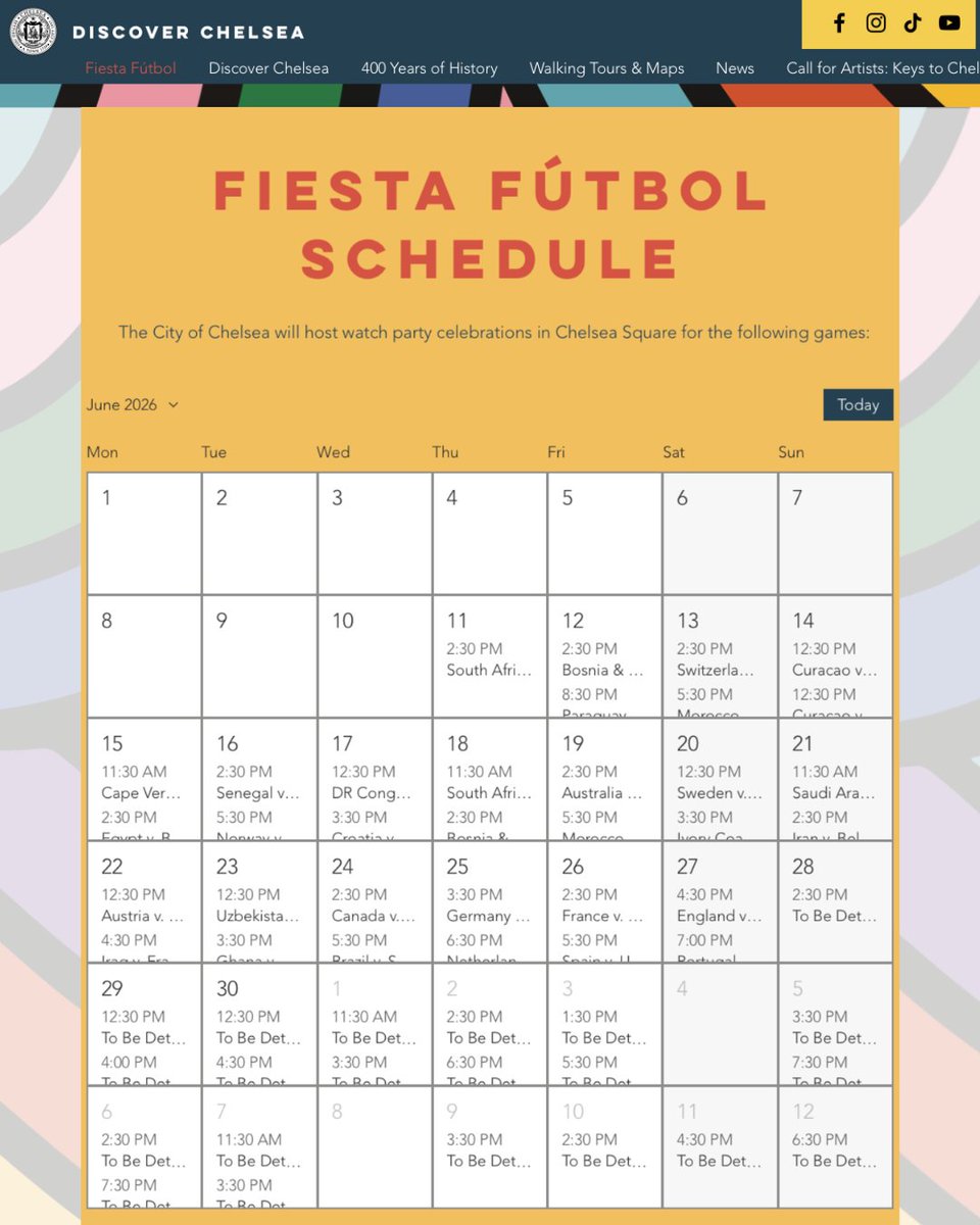 ChelseaGov_MA's tweet photo. ⚽️ Looking for the full Fiesta Fútbol experience?
Visit:
https://t.co/yiiEFMsXHI
--
⚽️ ¿Buscas vivir la experiencia completa de Fiesta Fútbol?
Visita:
https://t.co/yiiEFMsXHI https://t.co/ZDOfTQShRs