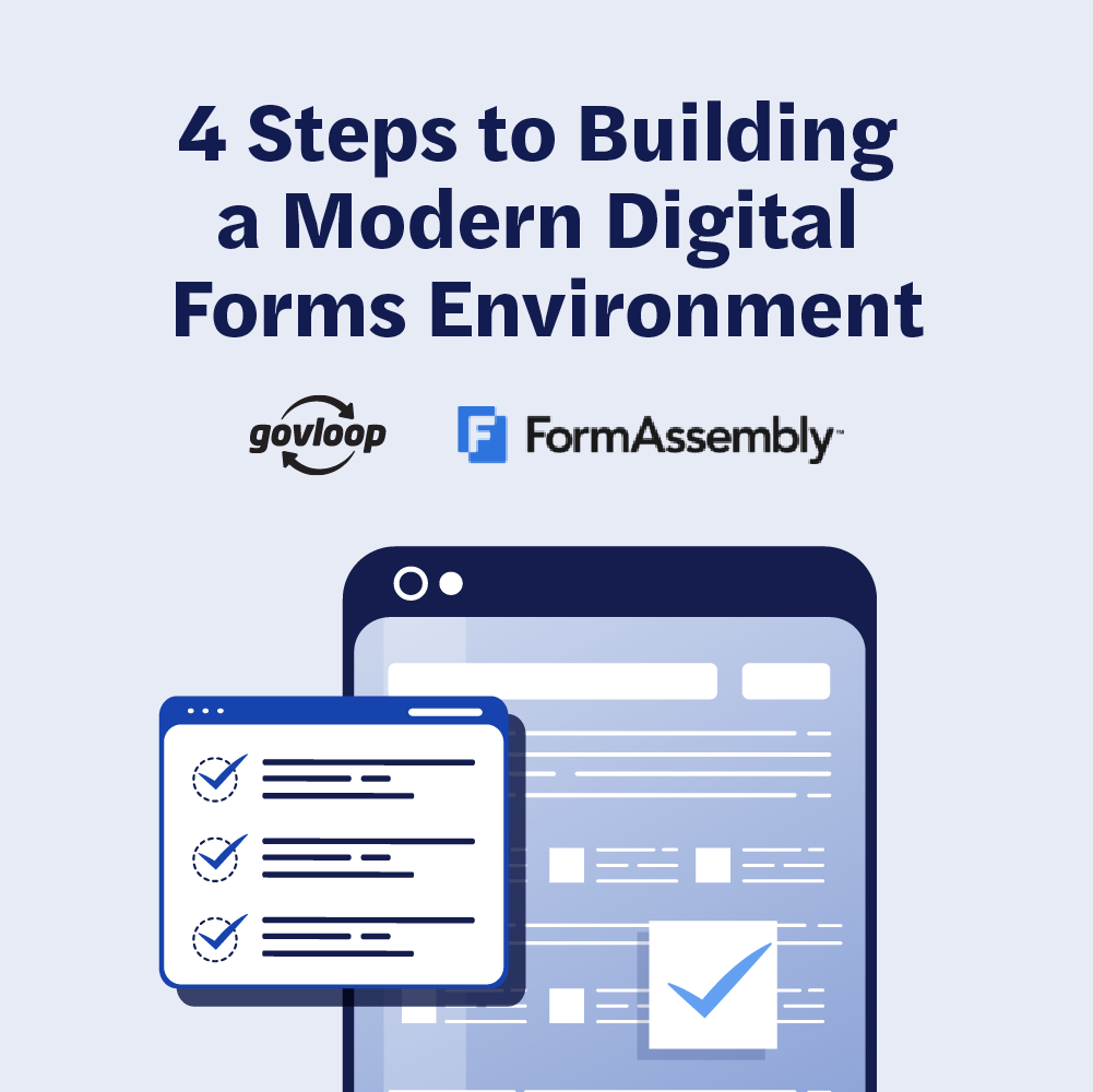 GovLoop's tweet photo. This new takeaway resource with @formassembly offers advice from government and industry experts on how adopting new digital tools can help agencies deliver faster, easier and more reliable services. https://t.co/XPIgN6vKQP