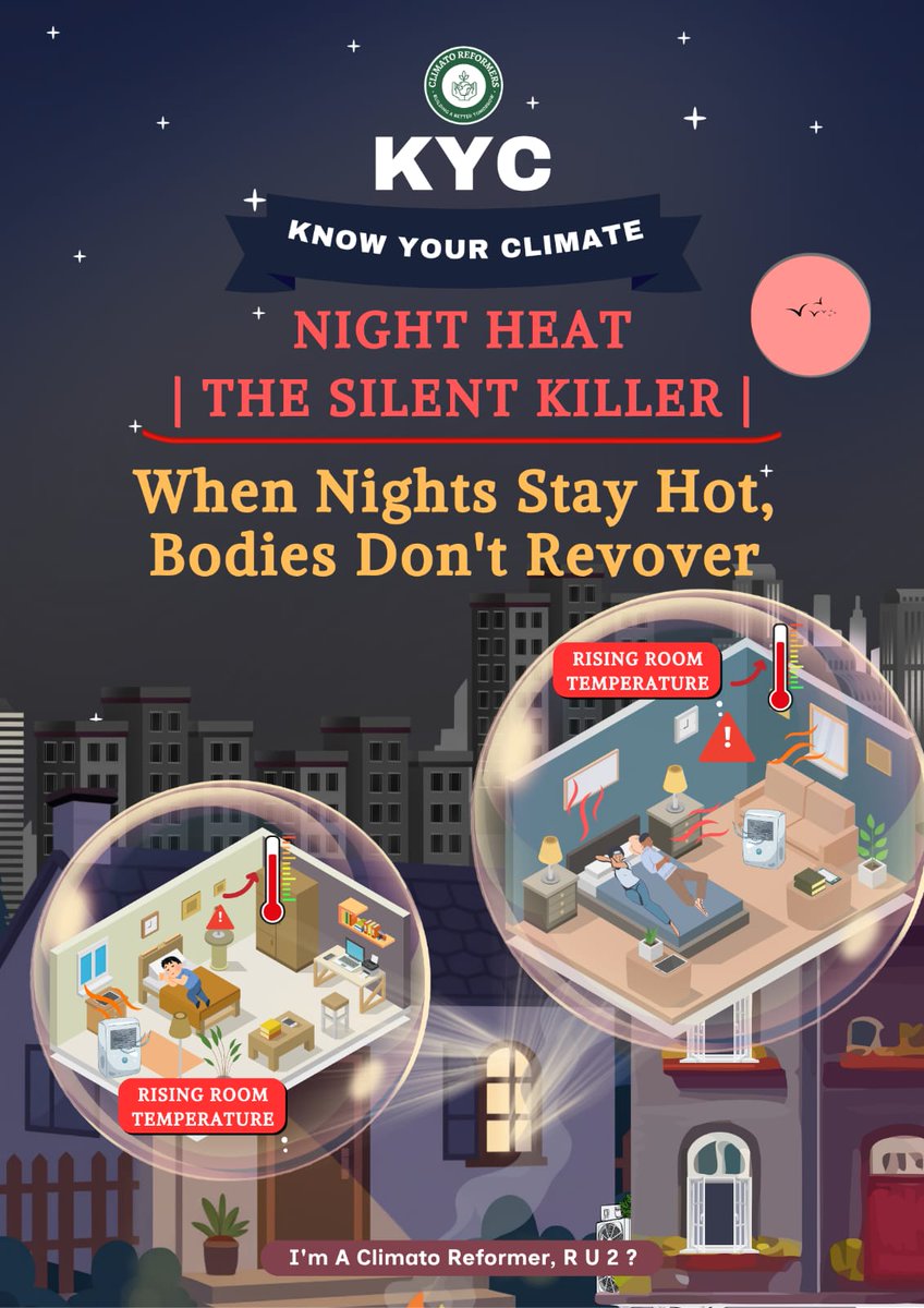 ClimatoReforme1's tweet photo. #climatoreformers #KYC 
𝐍𝐢𝐠𝐡𝐭 𝐇𝐞𝐚𝐭: 𝐓𝐡𝐞 𝐒𝐢𝐥𝐞𝐧𝐭 𝐊𝐢𝐥𝐥𝐞𝐫 !
𝐇𝐨𝐭 𝐍𝐢𝐠𝐡𝐭𝐬 𝐏𝐫𝐞𝐯𝐞𝐧𝐭 𝐓𝐡𝐞 𝐁𝐨𝐝𝐲 𝐅𝐫𝐨𝐦 𝐑𝐞𝐜𝐨𝐯𝐞𝐫𝐢𝐧𝐠 𝐀𝐟𝐭𝐞𝐫 𝐀 𝐇𝐨𝐭 𝐃𝐚𝐲.
|| 𝐖𝐡𝐞𝐧 𝐍𝐢𝐠𝐡𝐭𝐬 𝐒𝐭𝐚𝐲 𝐇𝐨𝐭, 𝐁𝐨𝐝𝐢𝐞𝐬 𝐃𝐨𝐧’𝐭 𝐑𝐞𝐜𝐨𝐯𝐞𝐫 || https://t.co/3g7Qz8duZp